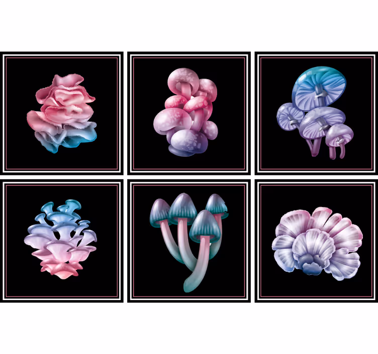 Taikien sieni rullaverho keittiöön - Tenstickers