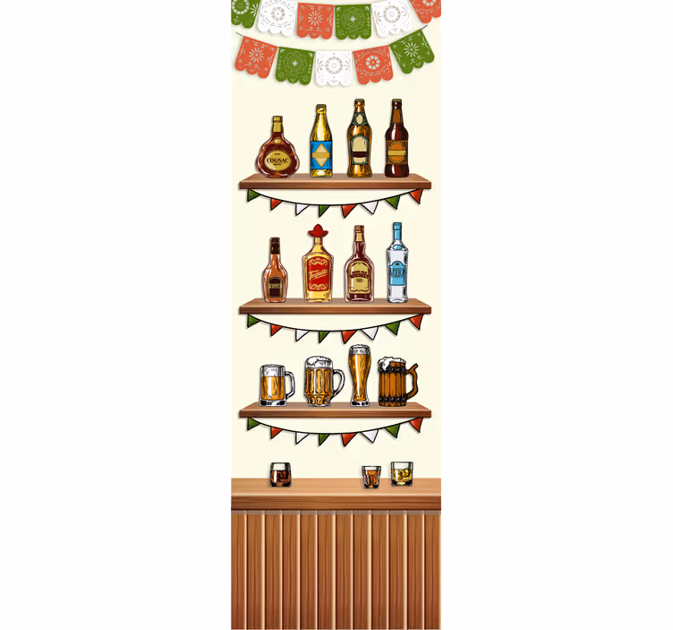 Tequila kuvioitu rullaverho keittiöön - Tenstickers