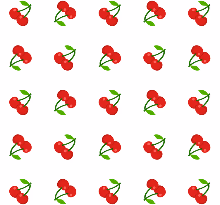 Kirsikkasateen rullaverho keittiöön - Tenstickers