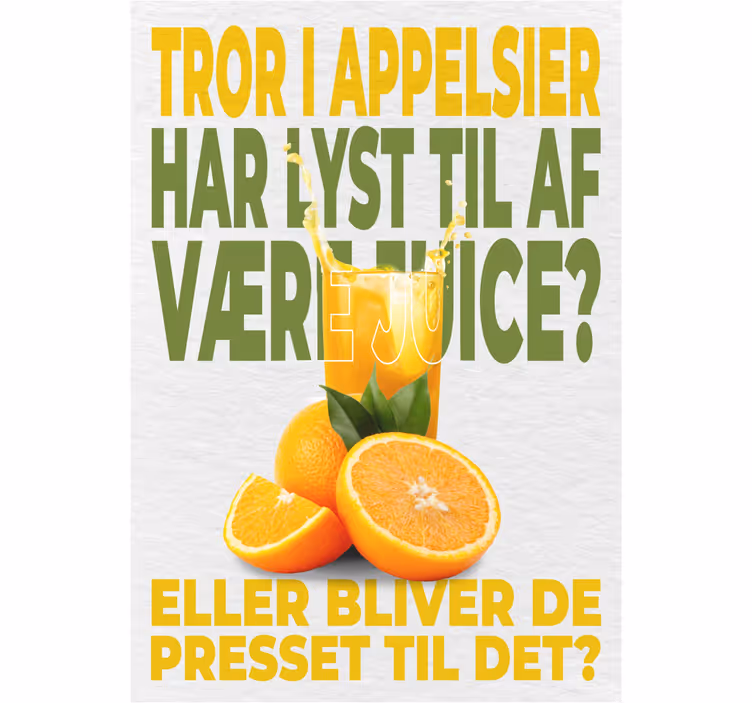 Rullaverho keittiöön appelsiinit haluavat mehua - Tenstickers