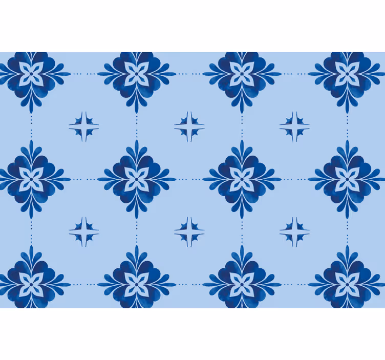 Sininen pyörivä laatta rullaverho - Tenstickers