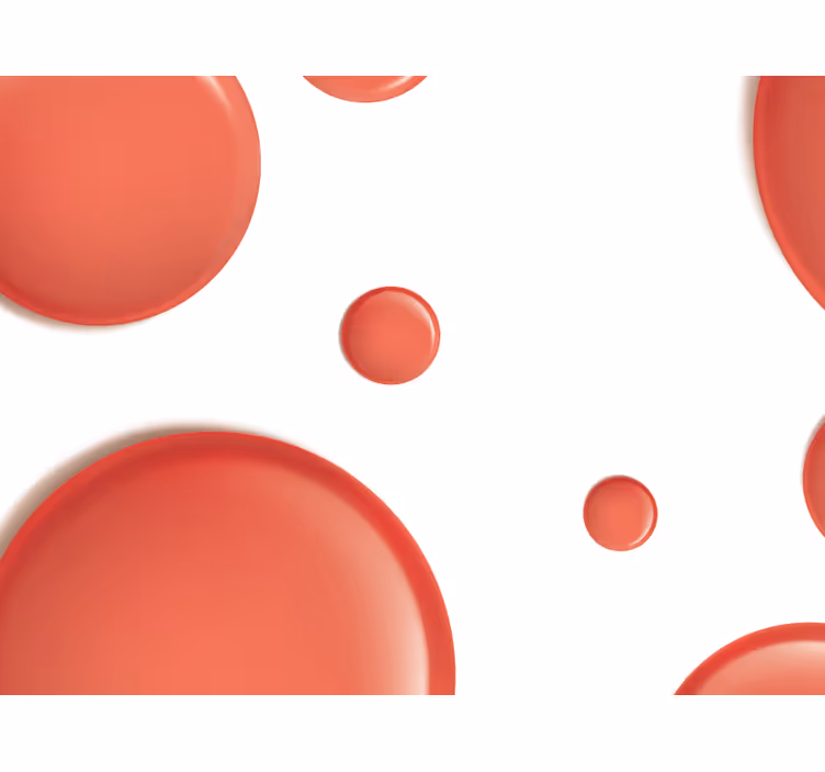 Punainen rullaverho pyöreällä muotoilulla - Tenstickers
