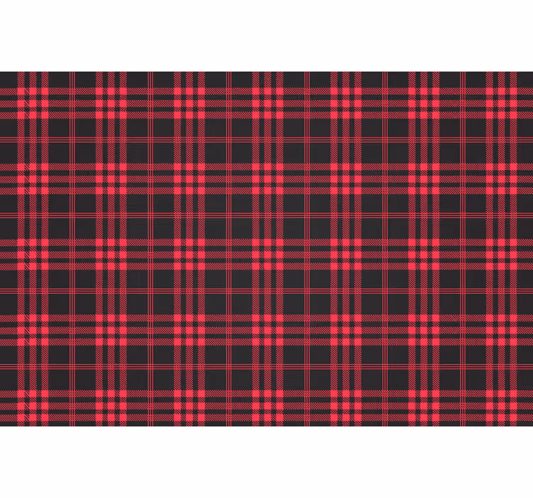 Punainen rullaverho joulutartan-kuvioilla - Tenstickers