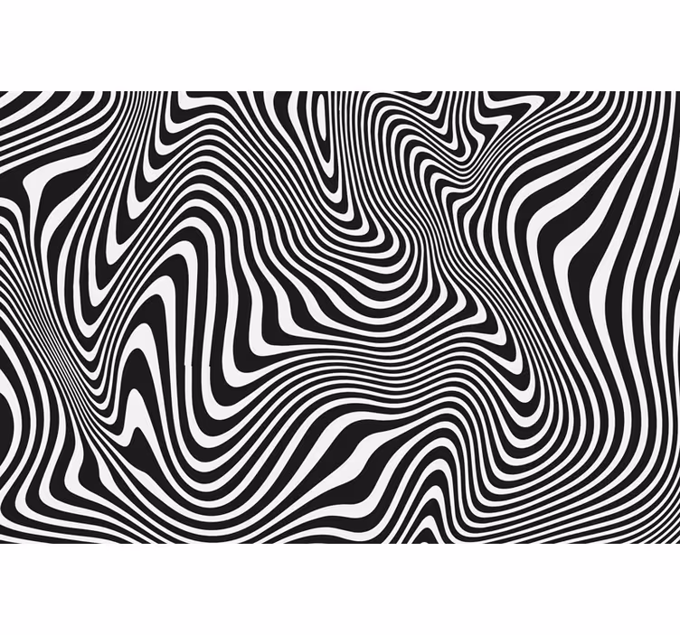 Musta rullaverho zebra 3d-efekti - Tenstickers
