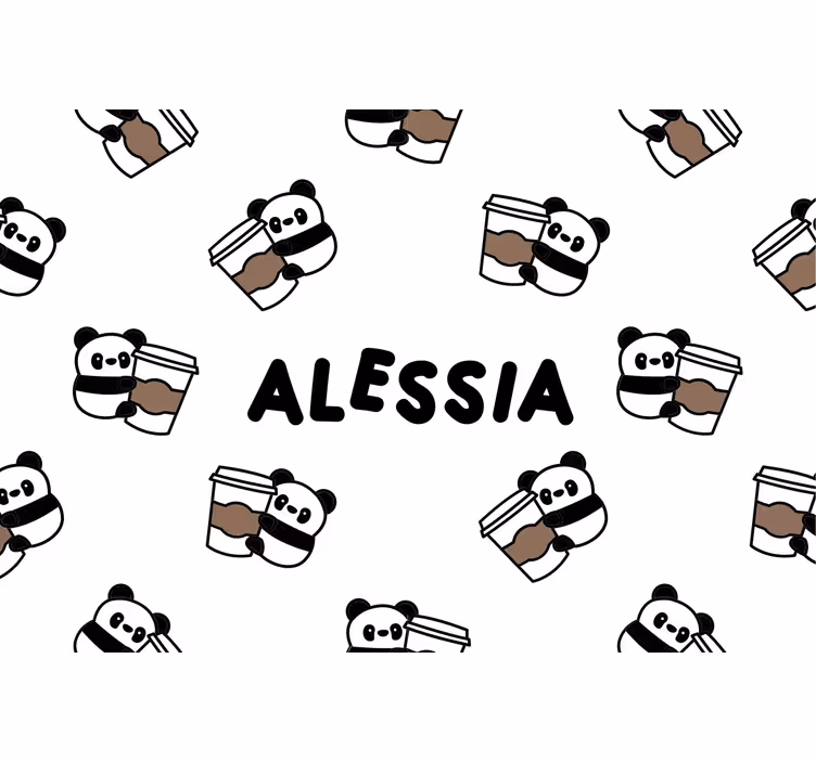 Harmaa rullaverho pandat nimellä - Tenstickers