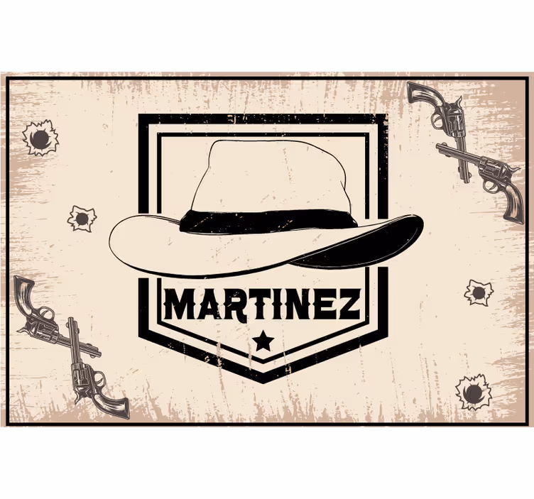 Beige rullaverho cowboyhattu nimellä - Tenstickers