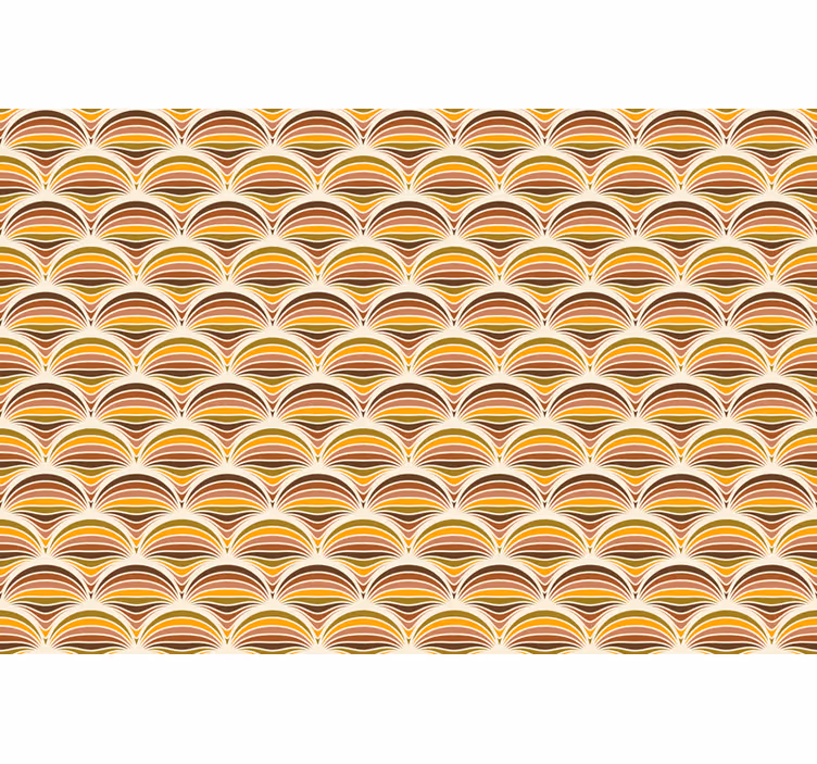 Beige rullaverho 70-luvun kuvio mantel - Tenstickers