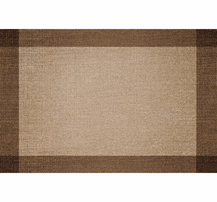 Beige rullaverho ruskea lautasliina reunuksella - Tenstickers