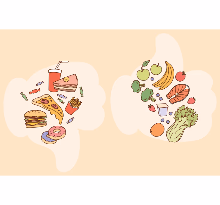 Beige rullaverho ruokamuotoisella grafiikalla - Tenstickers