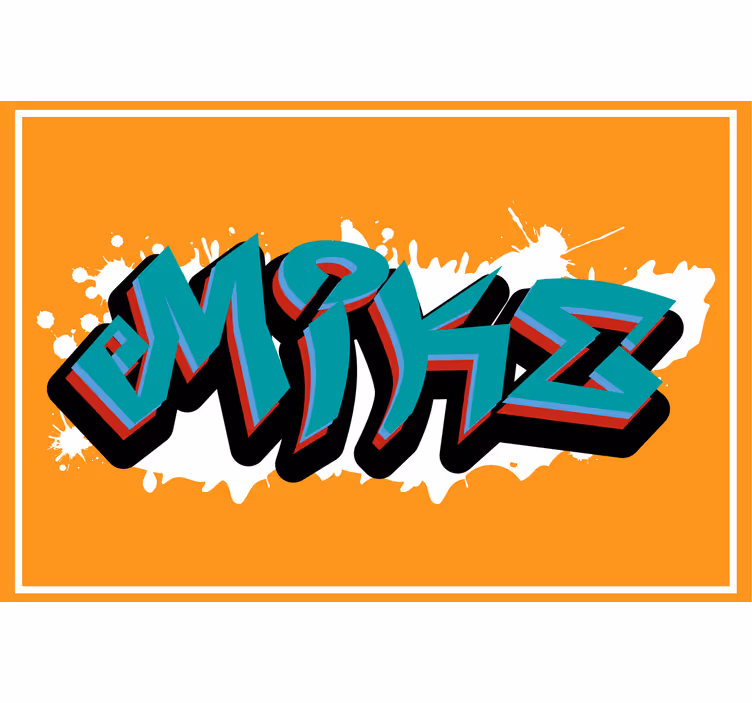 Oranssi rullaverho villityylin kuningasgraffitilla - Tenstickers