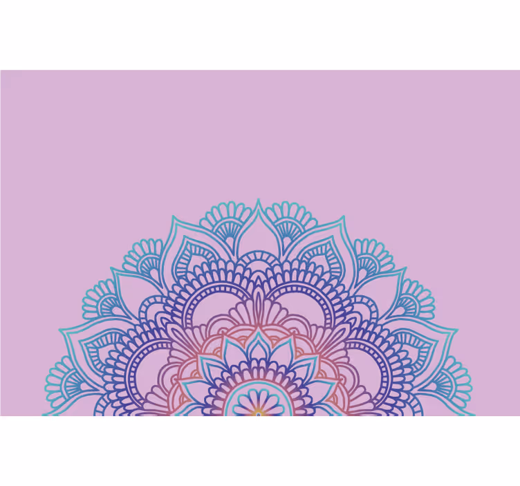 Violetti rullaverho puolimandala - Tenstickers