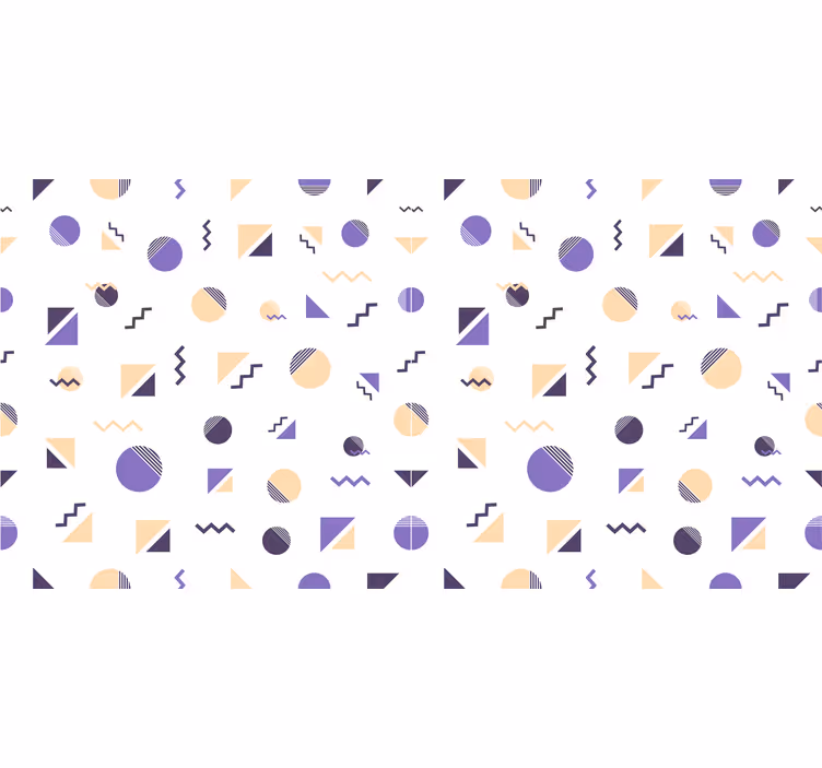 Värikkäät geometriset muodot makuuhuoneen rullaverho - Tenstickers