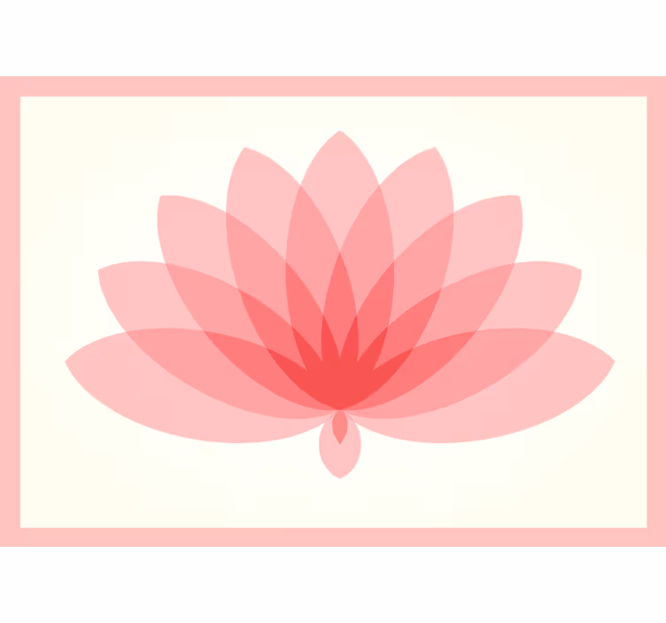 Lotus yksittäinen kukka makuuhuoneen rullaverho - Tenstickers
