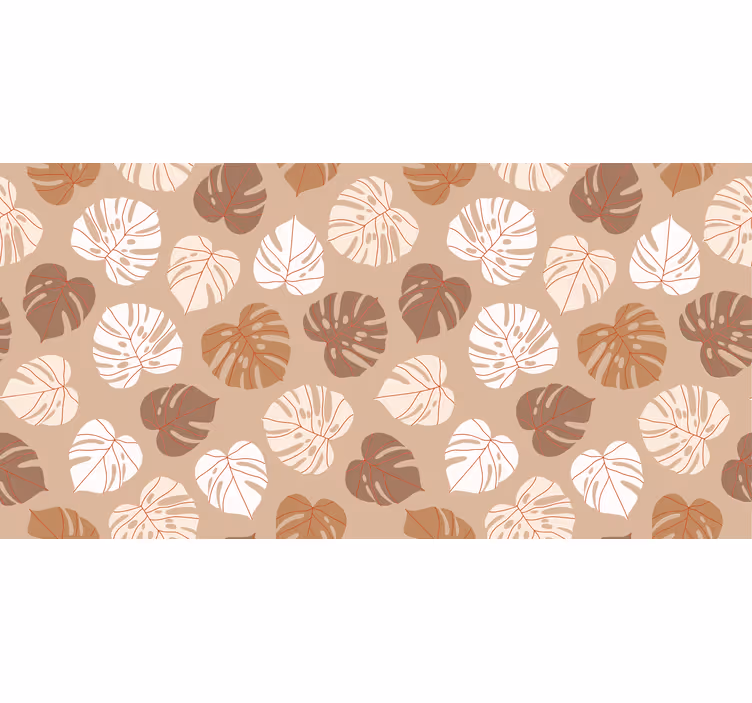 Beige trooppiset kasvit makuuhuoneen rullaverho - Tenstickers