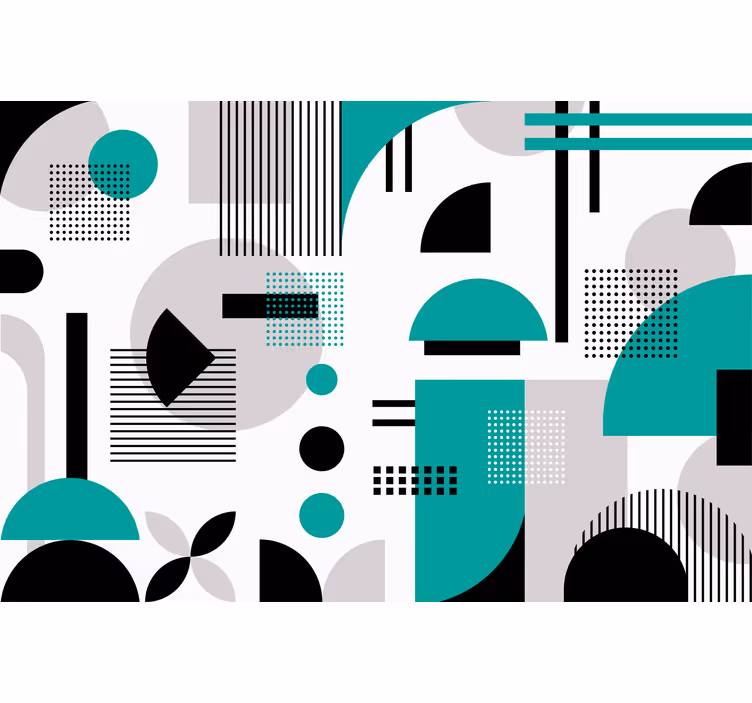 Modernit geometriset muodot makuuhuoneen rullaverho - Tenstickers