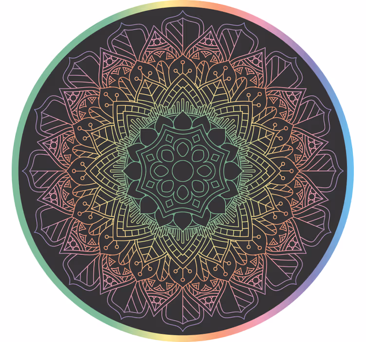 Sateenkaari mandala makuuhuoneen rullaverho - Tenstickers