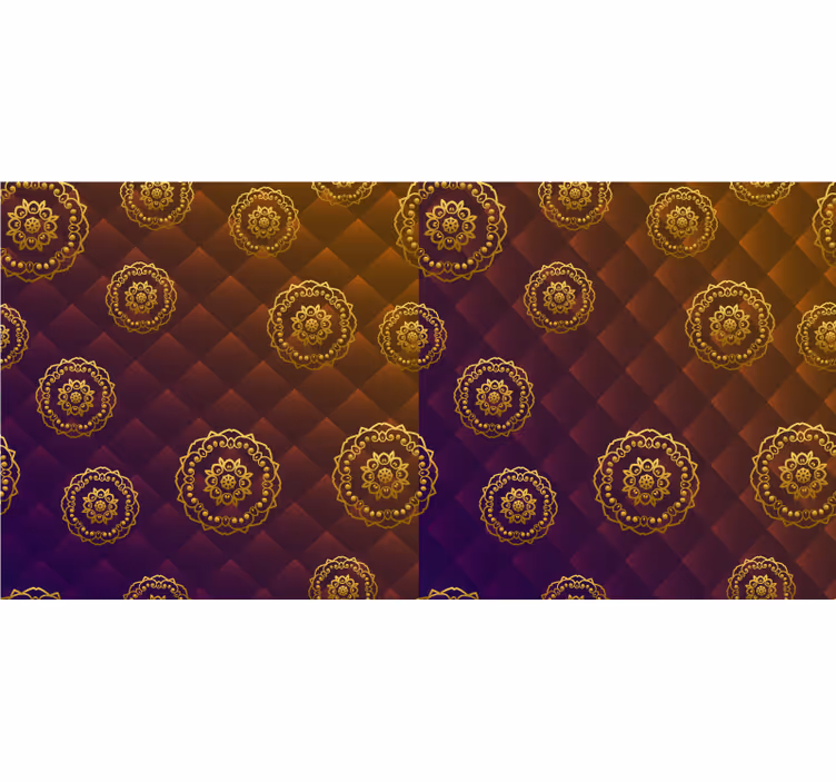Monivärinen elegantti mandala makuuhuoneen rullaverho - Tenstickers