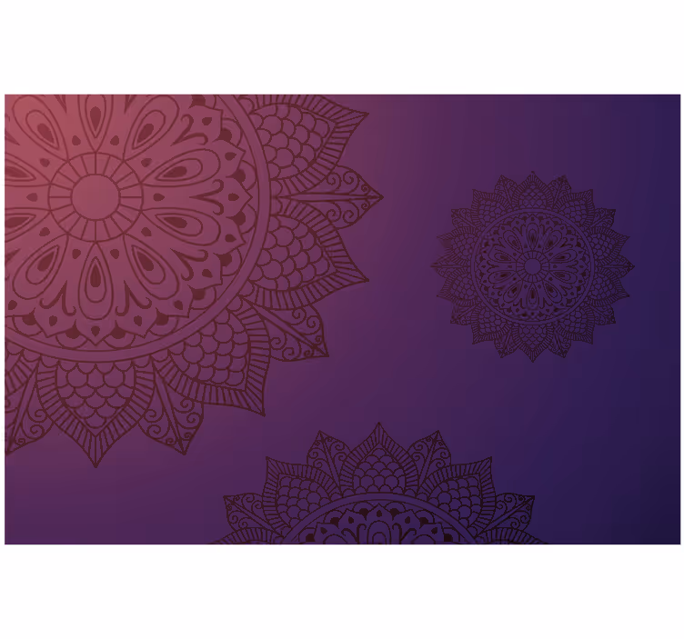Kirkas mandala sininen ja kevyt makuuhuoneen rullaverho - Tenstickers