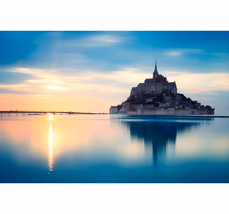 Mont saint-michelin olohuoneen rullaverho - Tenstickers