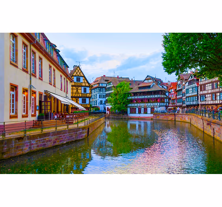 Alsace-tyylinen olohuoneen rullaverho - Tenstickers