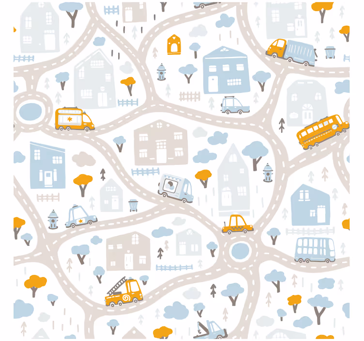 Lapsen rullaverho doodle kartta - Tenstickers
