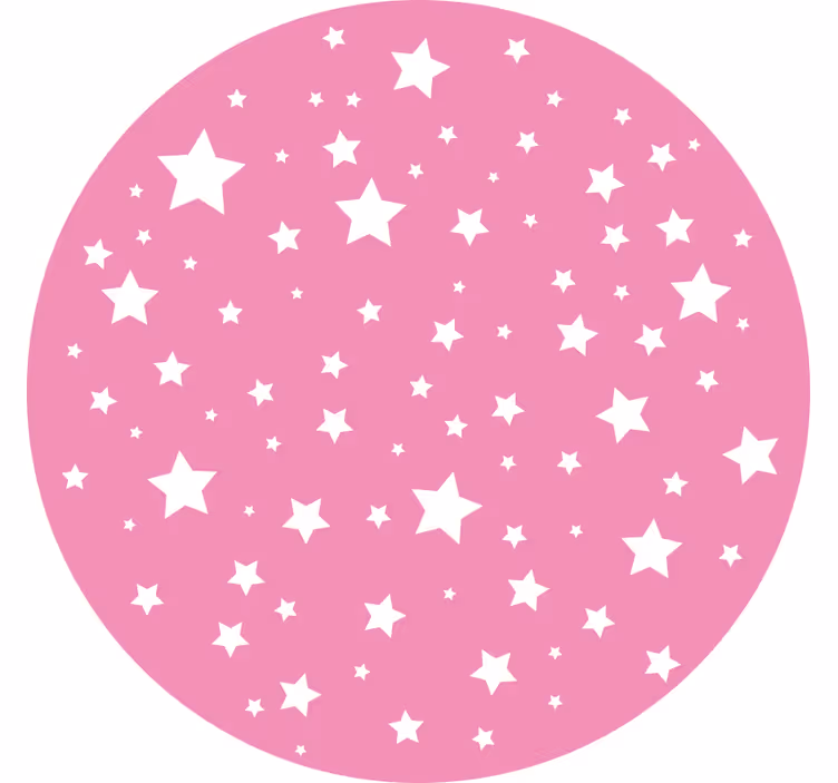 Vaaleanpunaiset tähtikuvioiset rullaverhot - Tenstickers