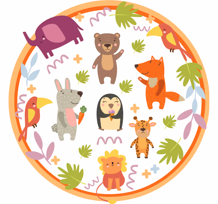 Lapsen rullaverho söpöistä eläinkuvista - Tenstickers
