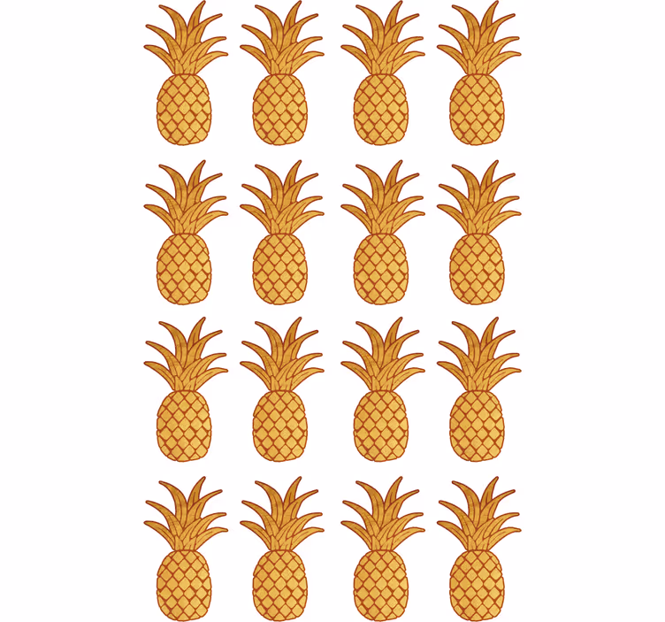 Teini-ikäisen rullaverho kultainen ananas - Tenstickers