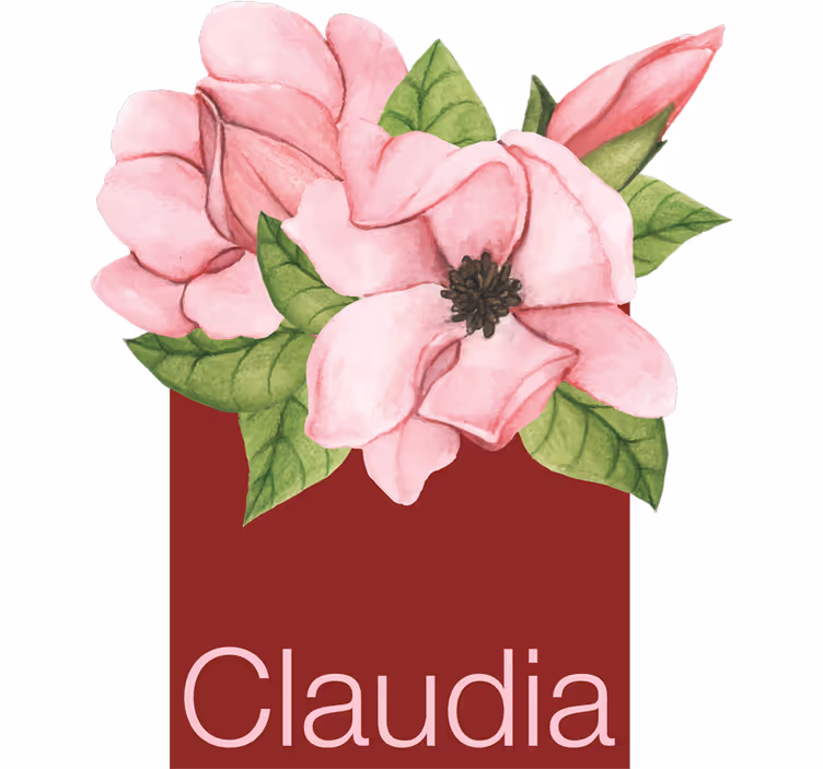 Teini-ikäisen rullaverho magnolia nimellä - Tenstickers