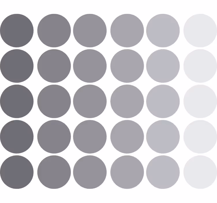 Teini-ikäisen rullaverho harmaat geometriset ympyrät - Tenstickers