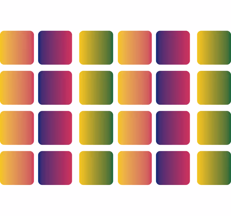Teini-ikäisen rullaverho sateenkaaren neliöt - Tenstickers
