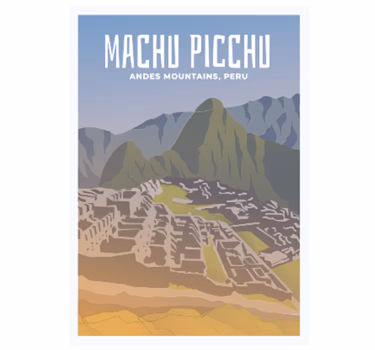 Teini-ikäisen rullaverho machupichu näkymä - Tenstickers