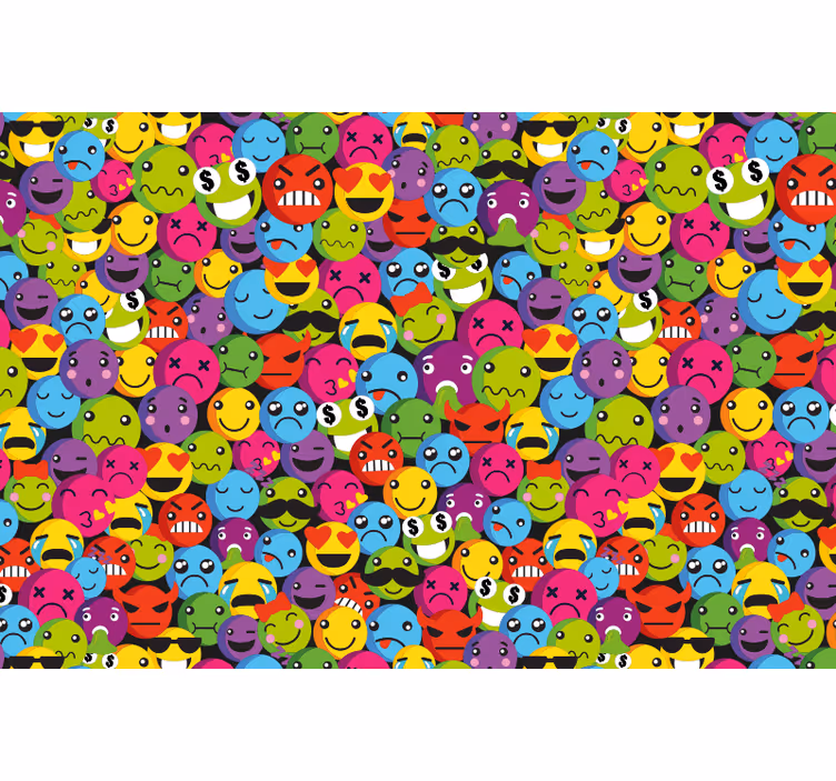 Teini-ikäisen rullaverho emojiteemalla - Tenstickers