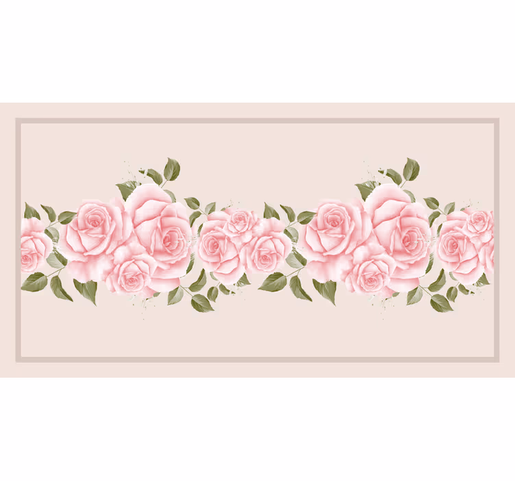 Beige rullaverho vanhan roosan kuosilla - Tenstickers