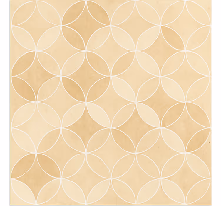 Beige rullaverho geometriset päällekkäiset ympyrät - Tenstickers