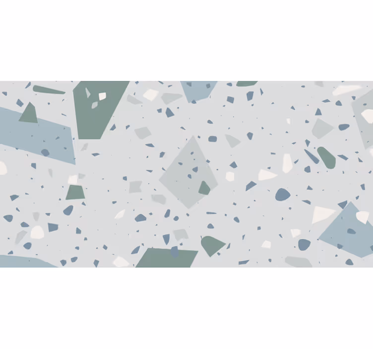 Sinivalkoinen terrazzo kylpyhuoneen rullaverho - Tenstickers
