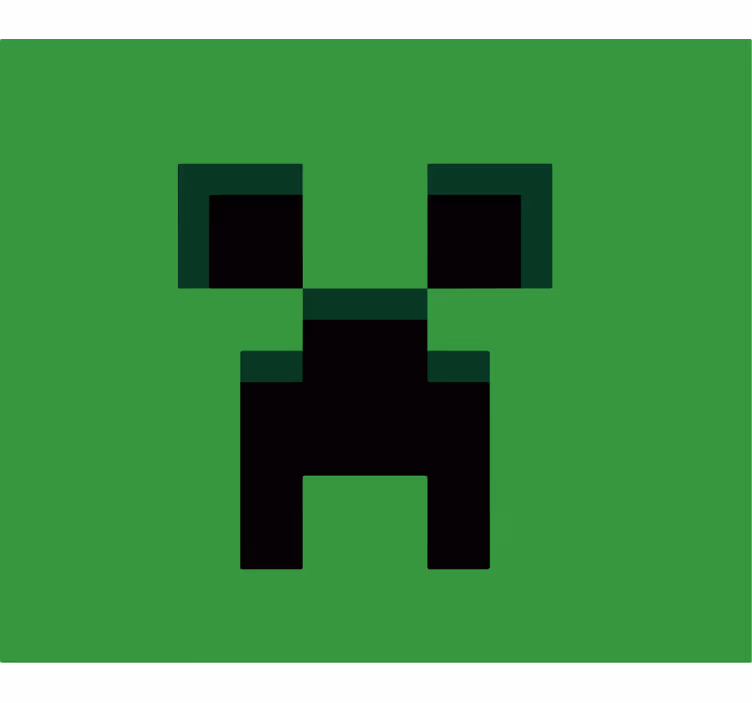 Nörtti-tyylinen rullaverho minecraftin vihreä - Tenstickers