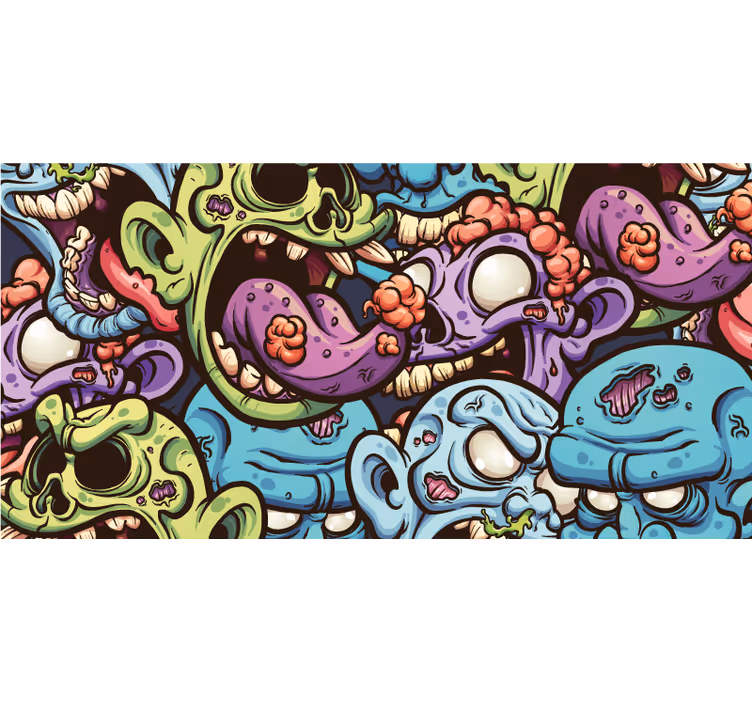 Nörtti-tyylinen rullaverho zombit - Tenstickers