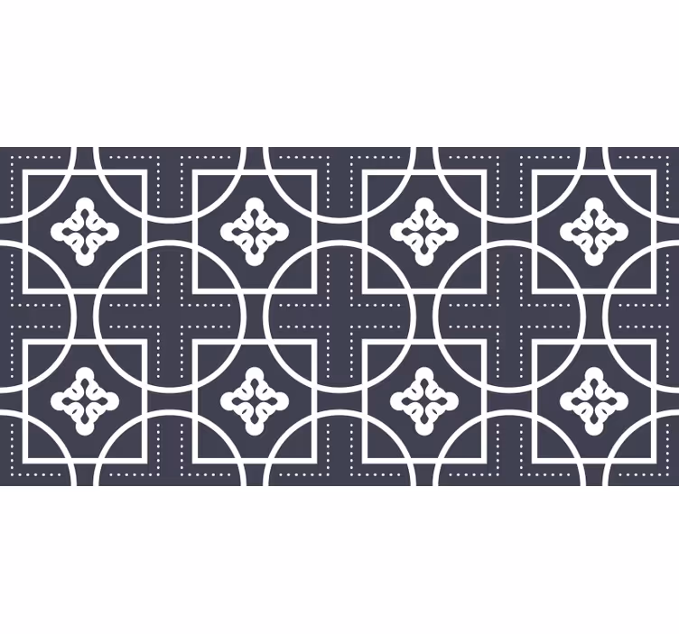 Musta rullaverho geometriset laattaefektit - Tenstickers