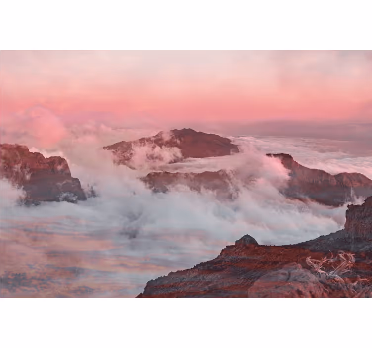 Auringonlaskun esteettiset värit toimiston rullaverho - Tenstickers