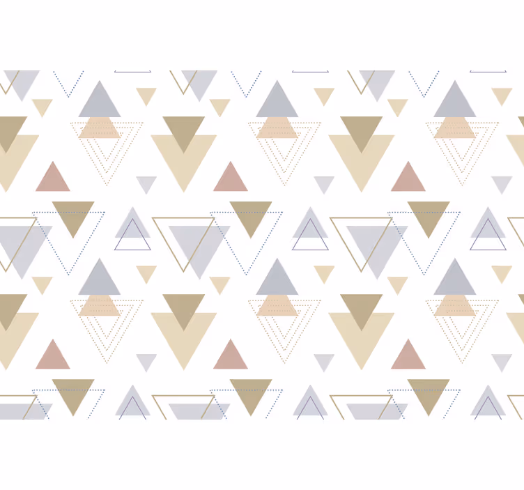 Geometrinen sinikeltainen pohjoismainen tyyli rullaverho - Tenstickers