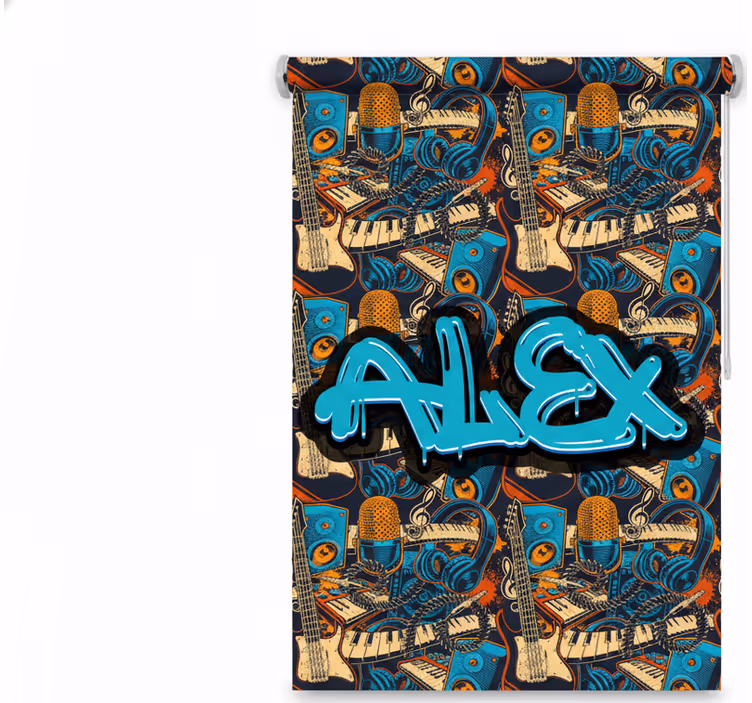 Teini-ikäisen rullaverhon musiikkigraffiti - Tenstickers