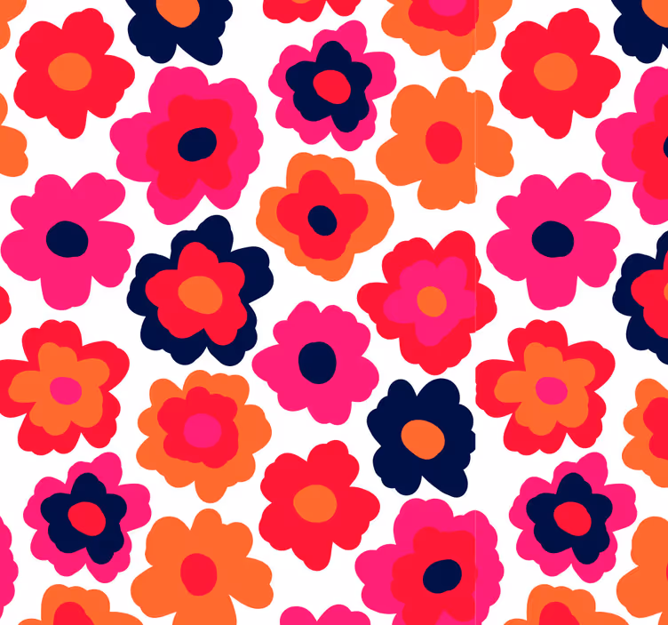 Punainen unikko kukka rullaverho - Tenstickers