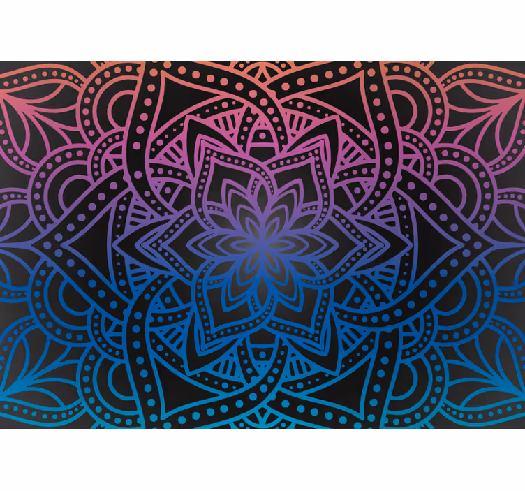 Zen-rullaverho mandala yksityiskohtaisuus - Tenstickers