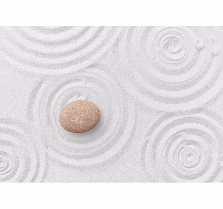 Zen-rullaverho - hiekassa oleva pisara - Tenstickers