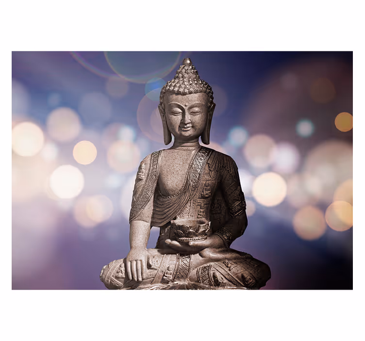 Zen-rullaverho ametistikuvioinen buddha - Tenstickers