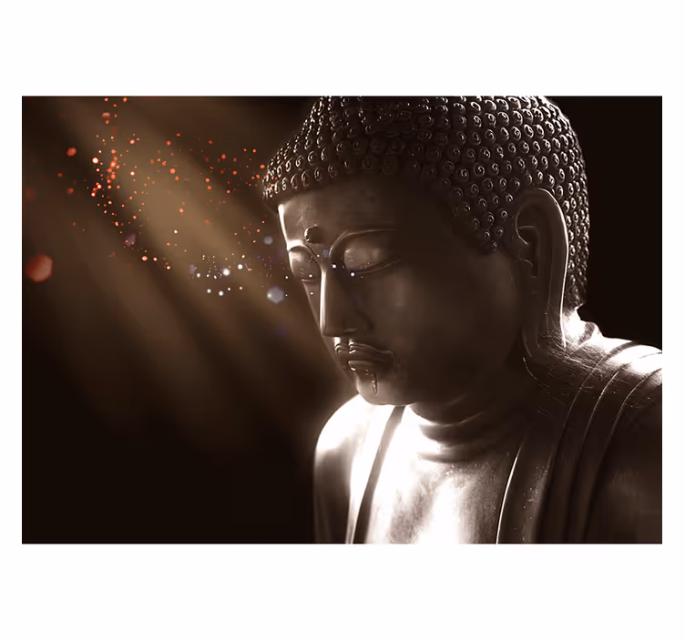 Zen-rullaverho rauhallinen buddha-piirros - Tenstickers