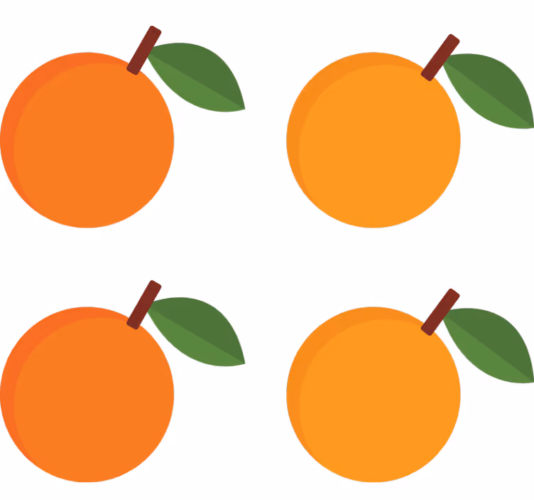 Oranssit elegantit tarrat pakkaus - Tenstickers