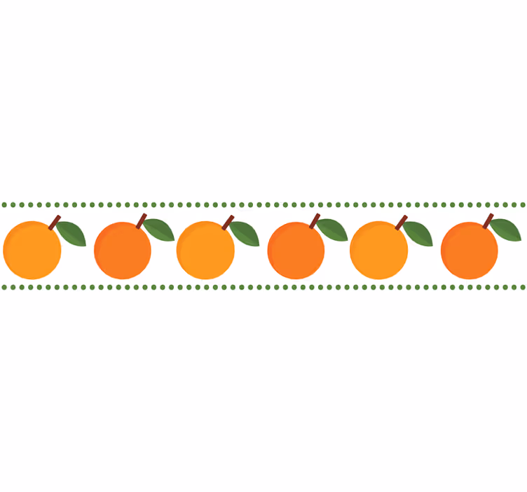 Elegantit oranssit reunat rullaverho - Tenstickers