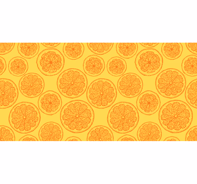 Oranssi käsinpiirretty kuvio huonekalu - Tenstickers